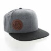 Flat Bill Wool Cap with Leather Patch